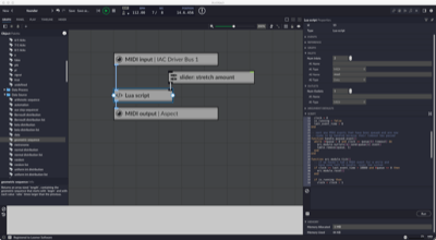 Running MIDI input through a Lua script